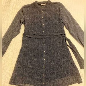 Mango blue comfy long sleeved dress